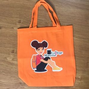 Orange College Material Tote Bag medium size